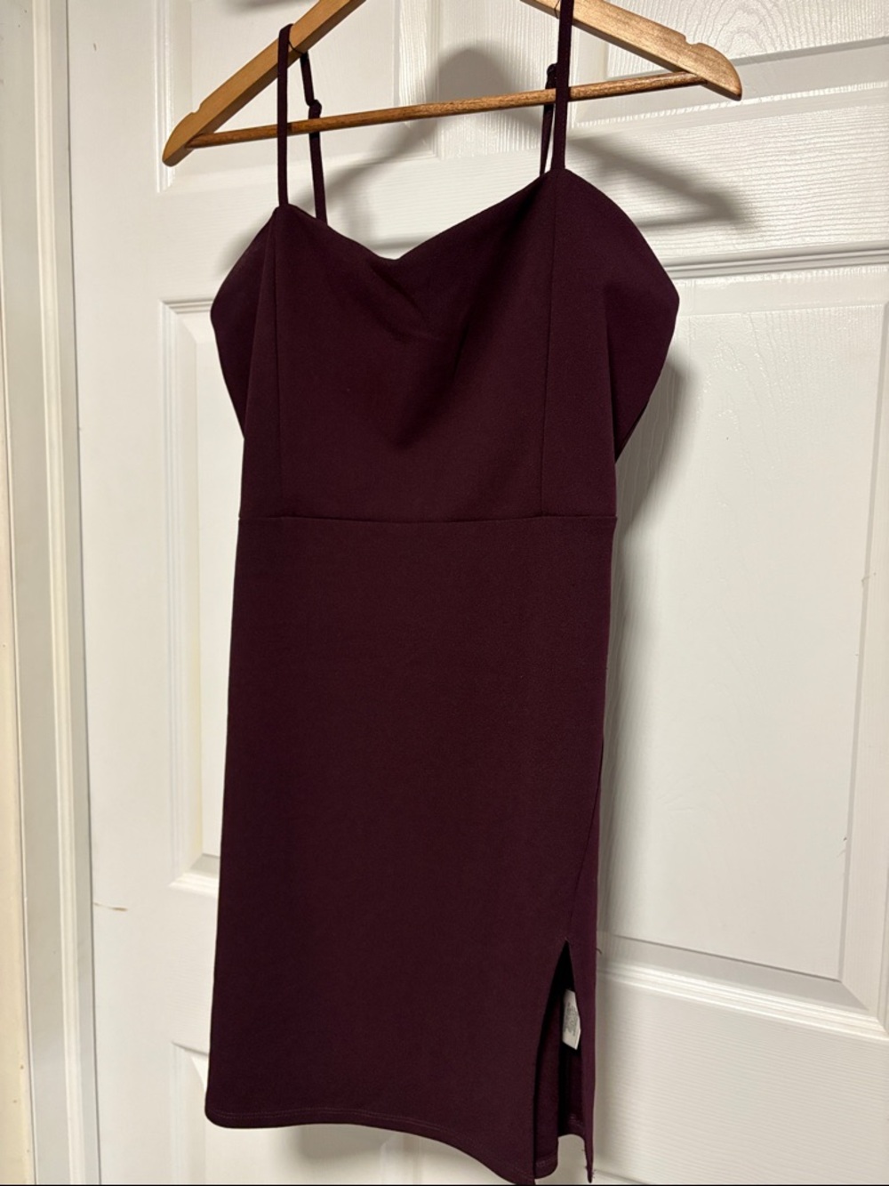 Eclipse Mini Dress in Plum Burgundy